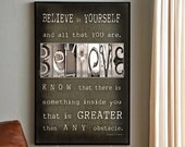 BELIEVE Alphabet Photo Fine Art Print  11x14 Letter Photography SUBWAY ArT
