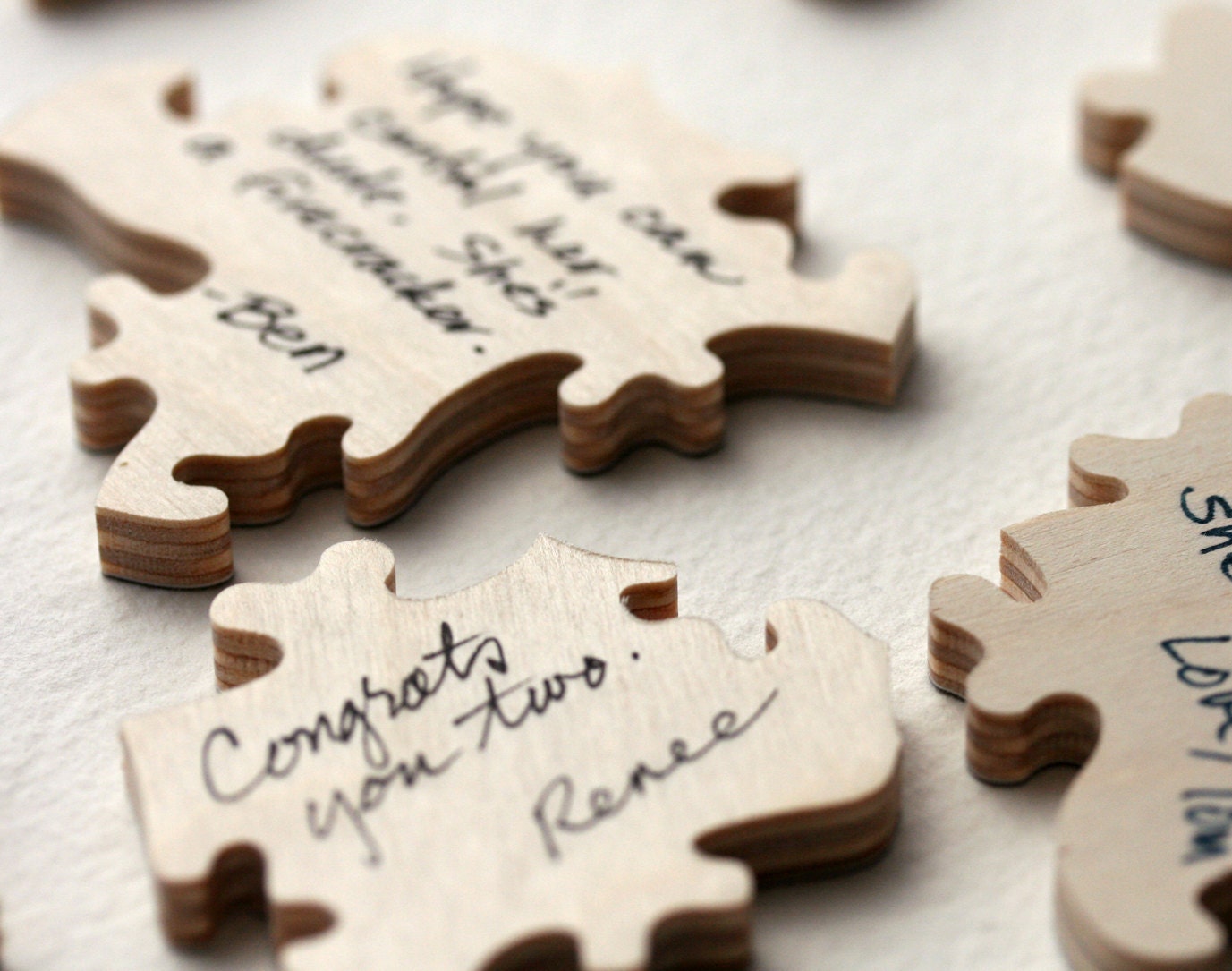 120 piece Personalized Wedding Guestbook Puzzle WOOD