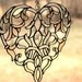 Stained Glass Heart Suncatcher Art Nouveau Glass Art Window Ornament - Made To Order Wedding Gift, Anniversary, Gardener