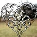 Stained Glass Heart Suncatcher Art Nouveau Glass Art Window Ornament - Made To Order Wedding Gift, Anniversary, Gardener