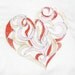 Stained Glass Heart Valentine Heart Intricate Tribal Motif - Dusky Rose Peach Pink Wedding Gift Anniversary Gift Bride Groom