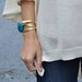 Leather wrap bracelet with Turquoise Agate stone