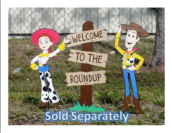 Toy Story Woody Birthday Decoration 2 foot tall Stand Up Western Birthday Party Decoration, Cowboy Cowgirl Party