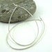 Large Teardrop Argentium Silver Hoop Earrings