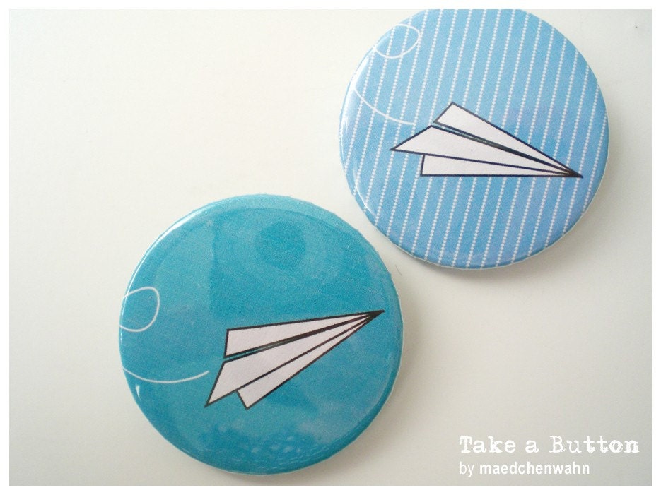 Pin back button PAPER AIRPLANES, Mail for You