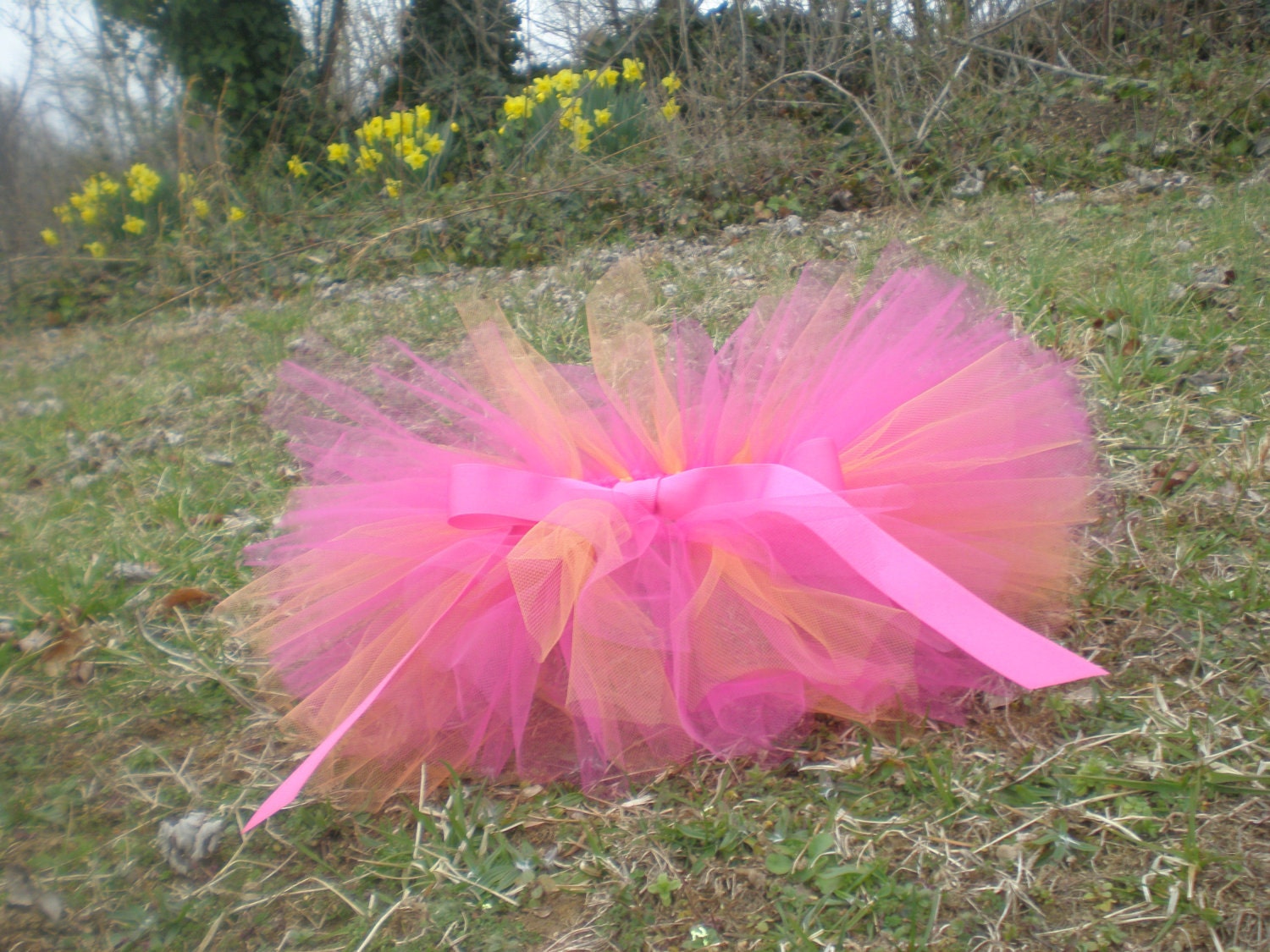 Orange and Fushia First Birthday Tutu