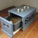 Personalized Dog feeding station.