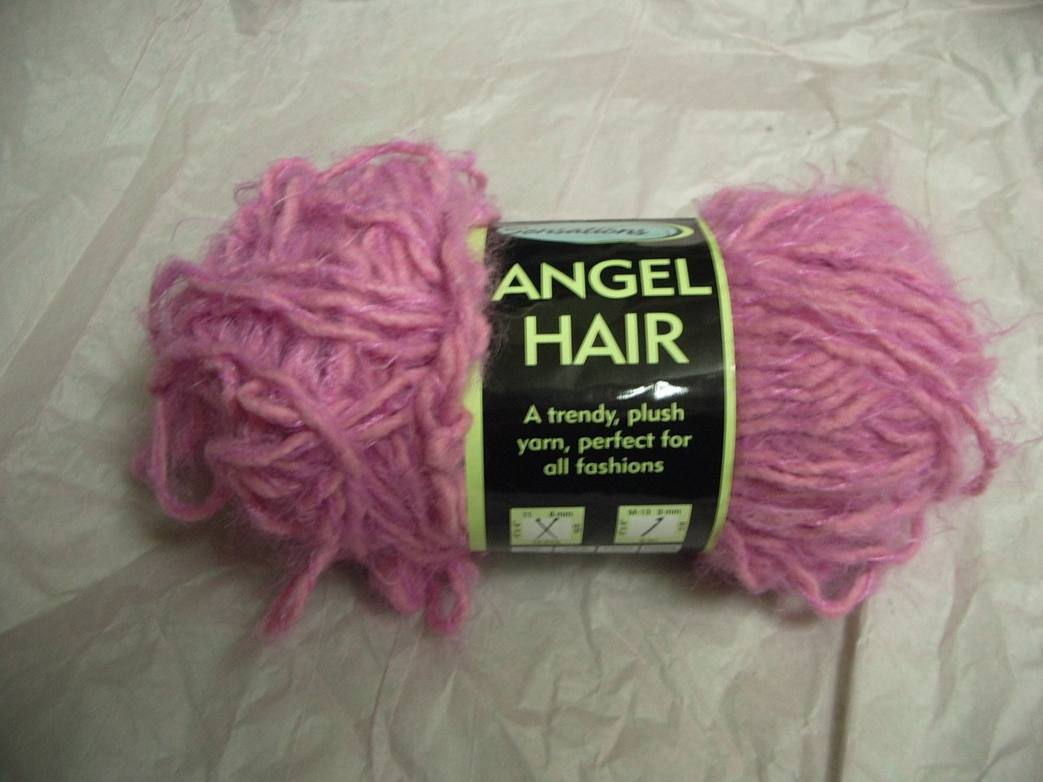 One skein of JoAnn Sensations Angel Hair yarn in by natalie930