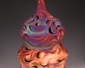 Alcohol Reduced Fluted Raku Vase