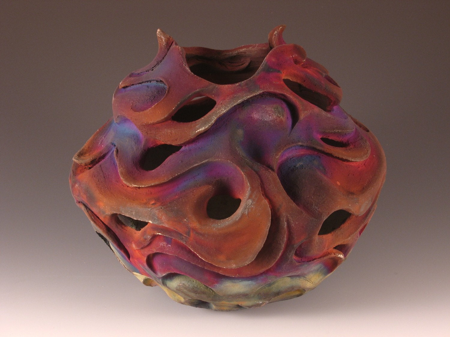 Alcohol Reduced Raku Pot