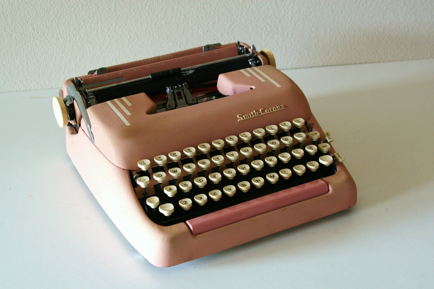 Vintage pink typewriter