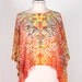Shibori Silk Chiffon Poncho
