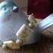 Fossil Coral Bracelet - Genuine Stone Jewelry - Neutral - Gold- Cream