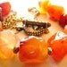 Chunky gemstone necklace with carnelian nuggets