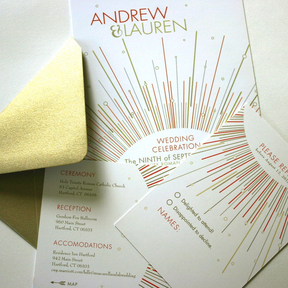 Go Lightly Wedding Invitation Suite on Cotton