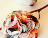 Flowers for Me - Carnation Pin/Brooch - Repurposed T-shirt