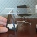 Miniature IKEA Inspired VIKA Desk for 1:12 Scale Modern Dollhouse in Black & White Acrylic