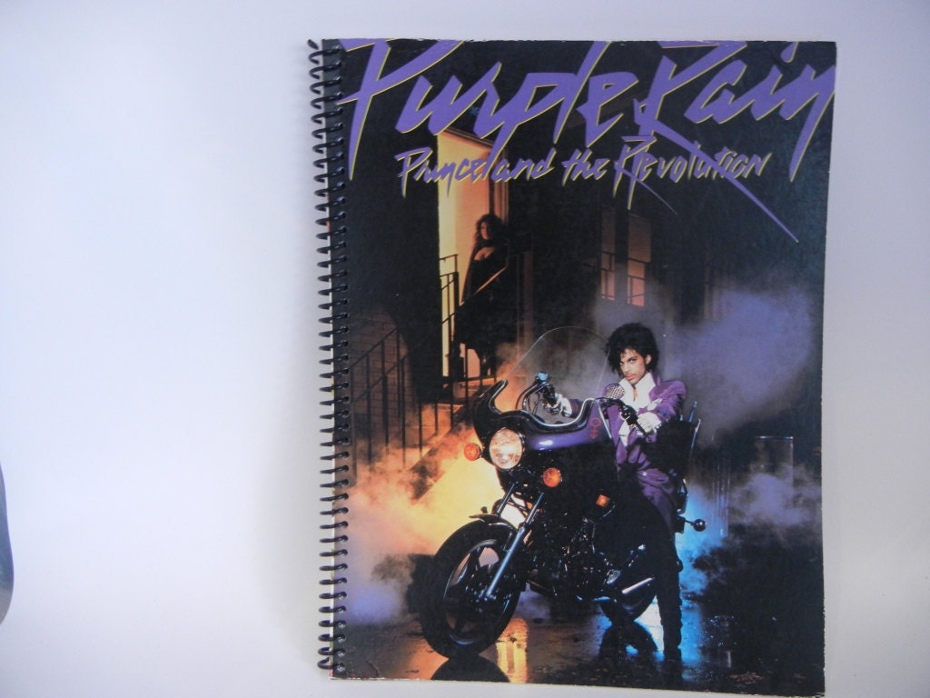 PRINCE Notebook Recycled Record Album Cover (Purple Rain)
