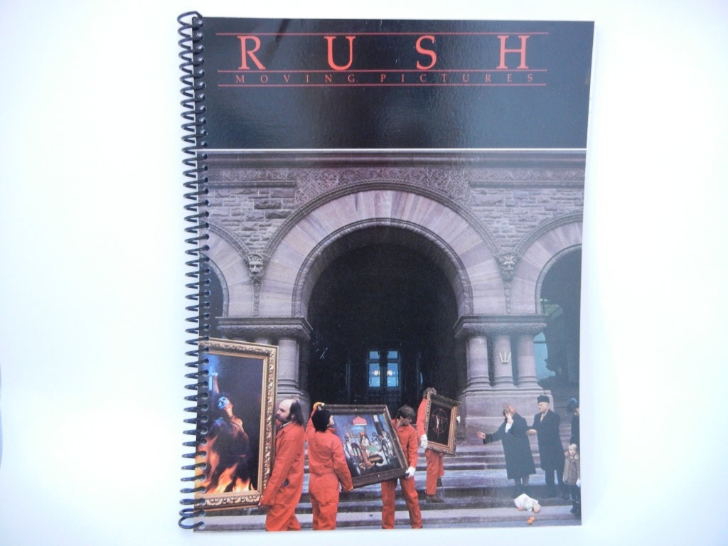 RUSH Notebook Recycled Record Album Cover (Moving Pictures)
