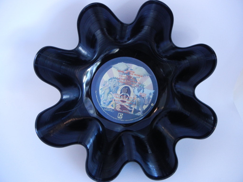 QUEEN Recycled Record Bowl (News Of The World)