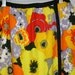 Vtg 70's GARDEN PARTY Andy Warhol Yellow Floral MAXI Wrap Skirt M