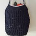 Bag Tote String Market Project Bag Black Cream Crochet