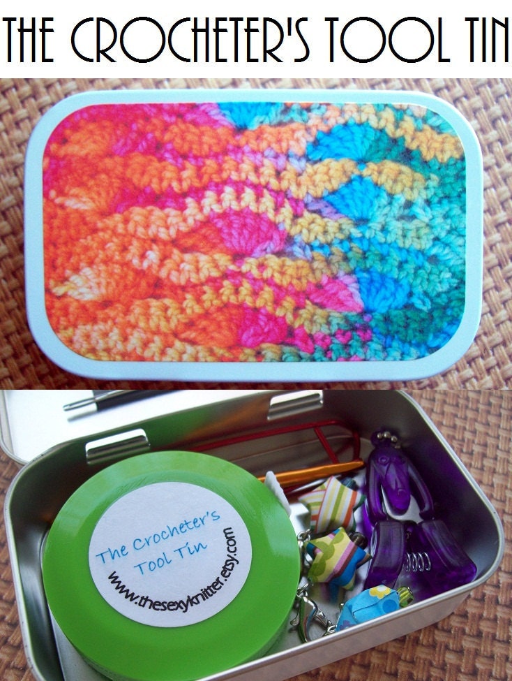 Wild Waves: The Crocheter's Tool Tin for your Crochet Project Bag