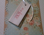 Vintage Rose Love Valentine with Tag and Ribbon