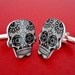 Cufflinks Sugar Skull Cuff Links Day Of The Dead Dia De Los Muertos Silver Plated
