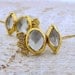 24k Gold Earrings with Green Amethyst
