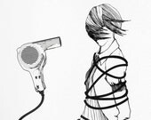trapped - 5x7 illustration print