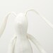 White Small rabbit Wearing a colorful polka dots socks - handmade fabric doll