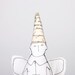 Holidays angel - Black & White guardian angel in Written letters hat and white wings- handmade fabric doll