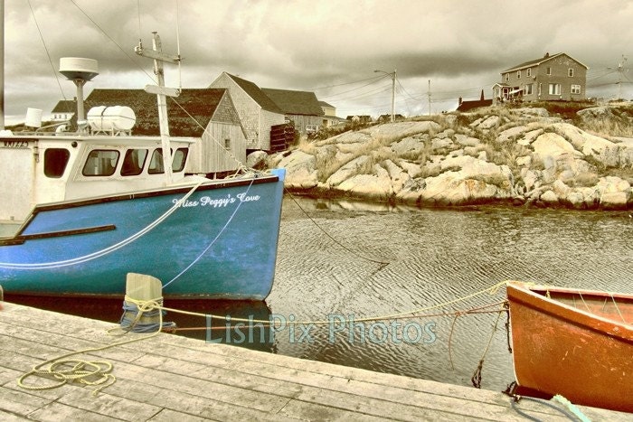 Miss Peggy's Cove FISHING BOAT  6x8"