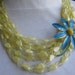 Reclaimed Vintage Necklace, Statement Necklace, Vintage Necklace, Vintage Enamel Flower Asymmetric Assemblage - Summer Day