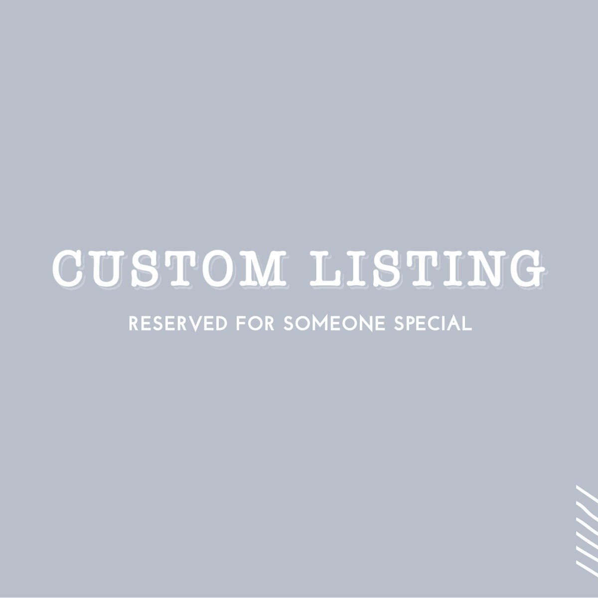 Custom Listing for Maggie & Alex