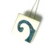 Blue Wave Silver Necklace- Lapis Lazuli -Navy Blue- Sea Nature Pendant