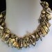 RESERVED ----------------Vintage Unsigned Pididilly Links Brass Charm Statement Necklace