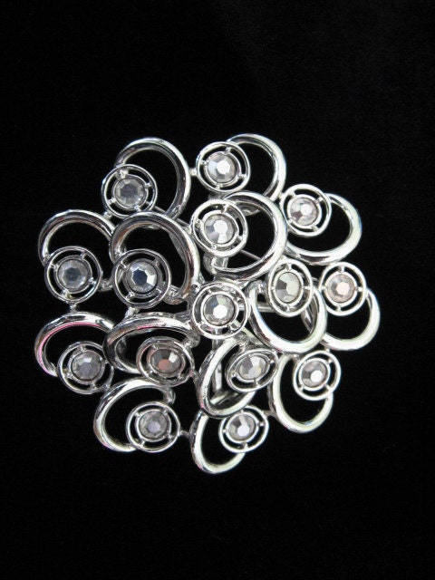 SALE - Vintage Sarah COVENTRY brooch - Celestial Ice w/ Silver Ab Rhinestones
