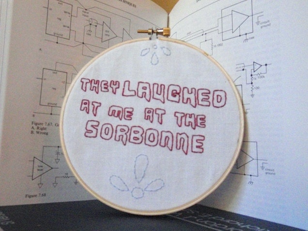 Mad Scientist Hand Embroidered Hoop