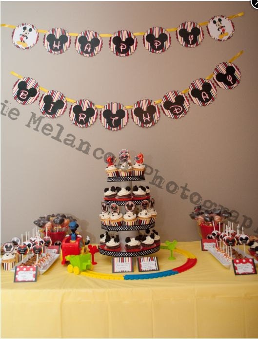 INSTANT DOWNLOAD -50% off - DIY Printable Mickey Mouse Birthday Package