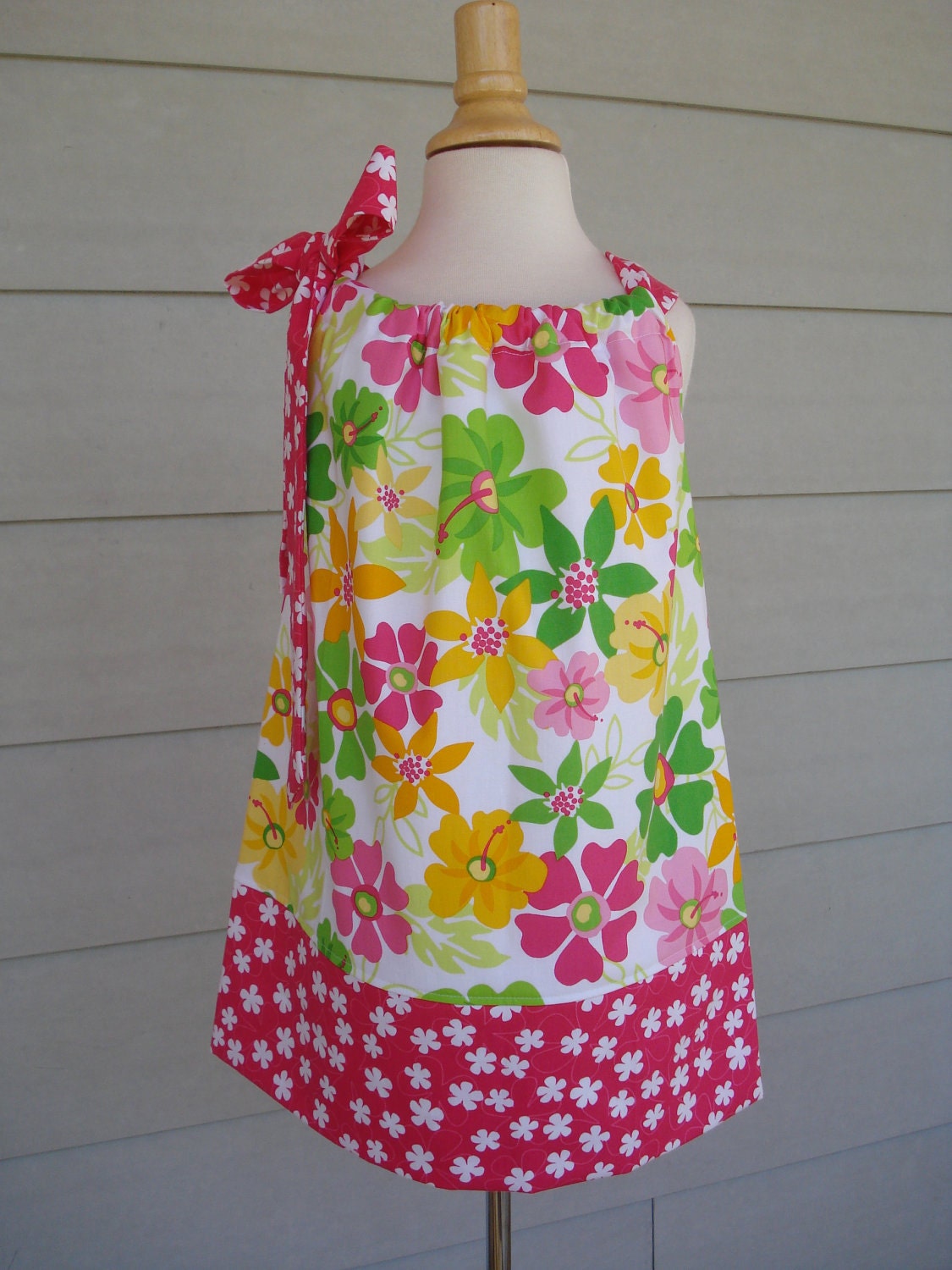 Girls Pillowcase Dress surf time, Robert Kaufman fabric custom made by Baby Harrill