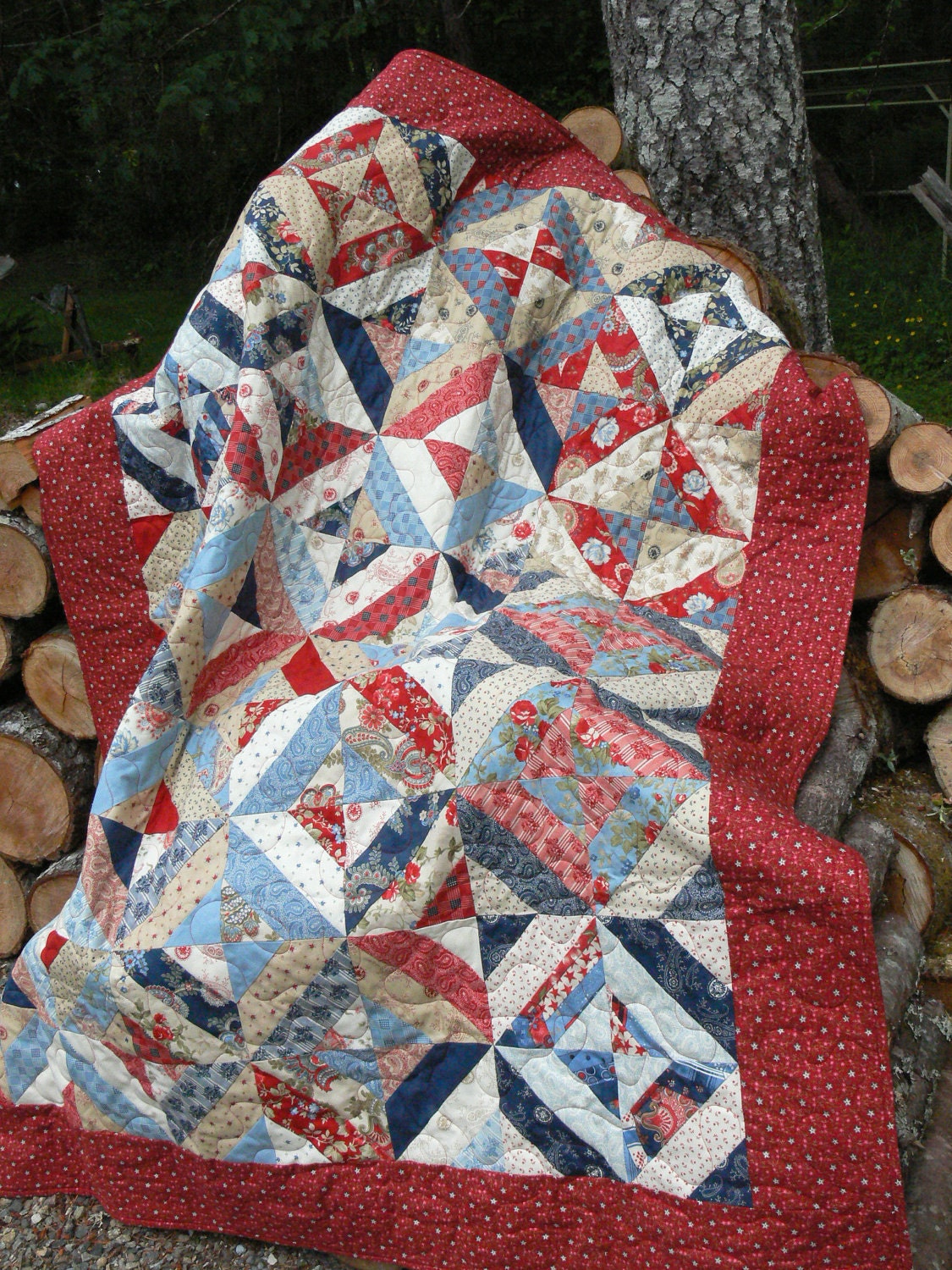 Summer Colors Homemade Quilt