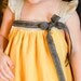 Baby Girl Dress  in Yellow Cotton/Gray Linen  12 mo 2T 3T