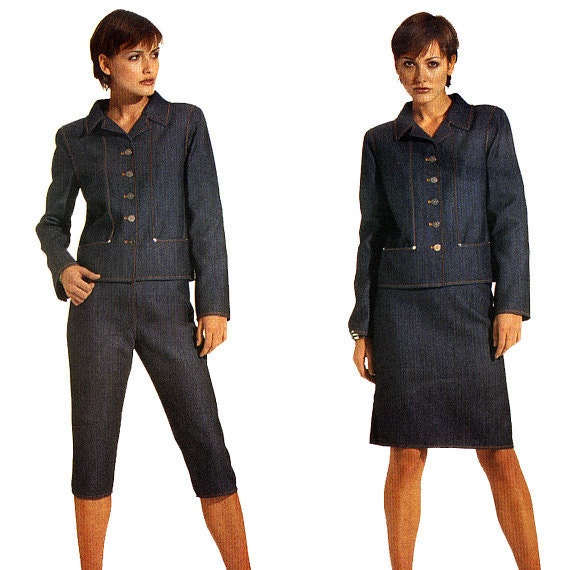 Vogue American Designer 2518 by Oscar de la Renta Misses' Jacket, Skirt & Pants Sewing Pattern - Uncut - Size 12, 14, 16