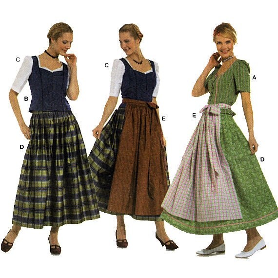 Burda 7870 Misses' Dirndl Sewing Pattern Uncut by retrowithlana