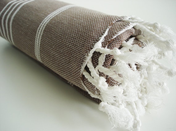 Turkish BATH Towel - Classic Peshtemal - Dark Brown