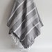 Turkish BATH Towel - Classic Peshtemal - Dark Gray
