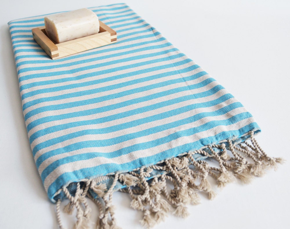 Bathstyle Turkish BATH Towel Peshtemal - Blue No:2