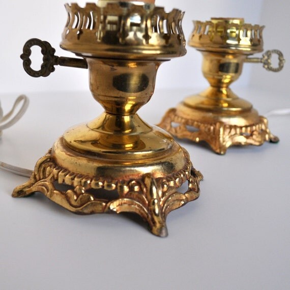Vintage Brass Lamp Bases by Accurate by WashMyBooty on Etsy